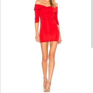 Revolve Majorelle Off shoulder Red Dress Size XS